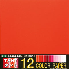 7.5x7.5 cm Tant Paper 12 Shades of Red from Toyo - 96 Sheets